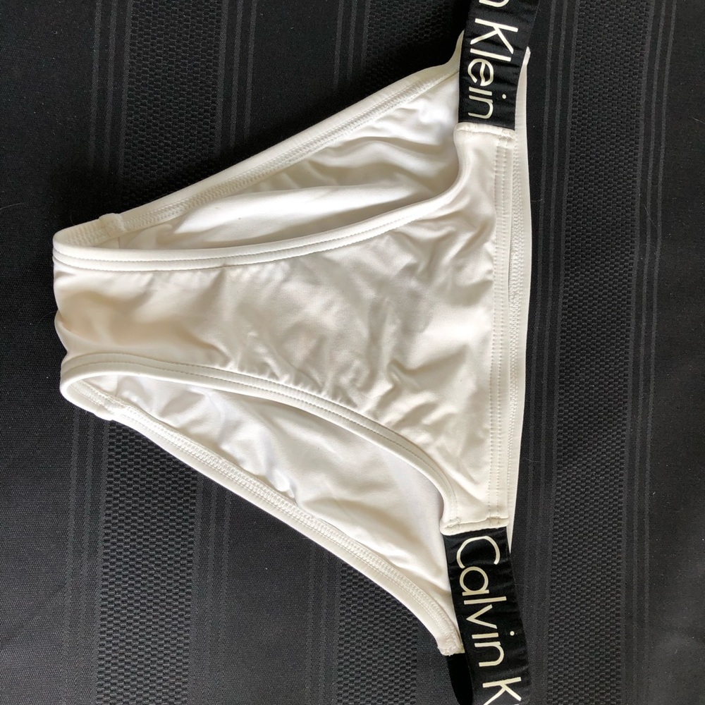 Calvin Klein White Bathing Suit Bottoms